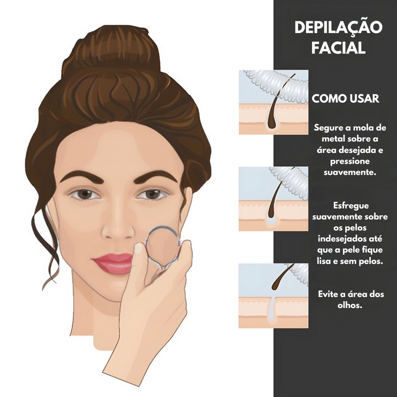 Depilador Facial FioBela | Remoção de Pelos Precisa e Suave para Todos os Tipos de Pele